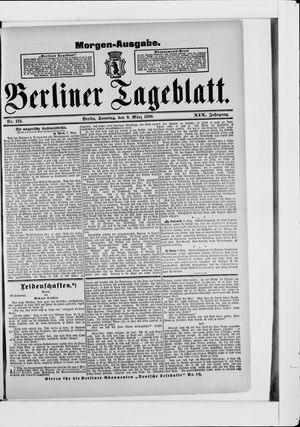 Berliner Tageblatt und Handels-Zeitung on Mar 9, 1890