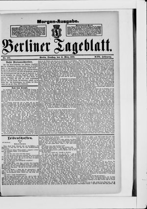 Berliner Tageblatt und Handels-Zeitung on Mar 11, 1890