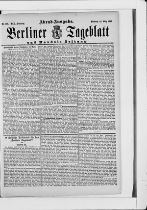 Berliner Tageblatt und Handels-Zeitung vom 12.03.1890