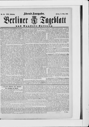 Berliner Tageblatt und Handels-Zeitung on Mar 14, 1890