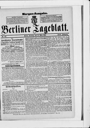 Berliner Tageblatt und Handels-Zeitung on Mar 16, 1890