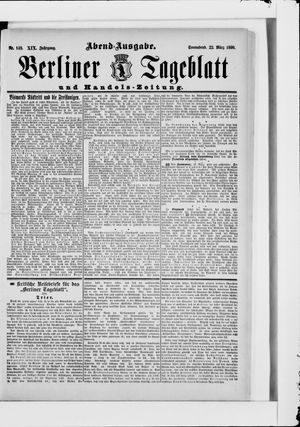 Berliner Tageblatt und Handels-Zeitung vom 22.03.1890