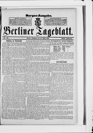 Berliner Tageblatt und Handels-Zeitung vom 25.03.1890