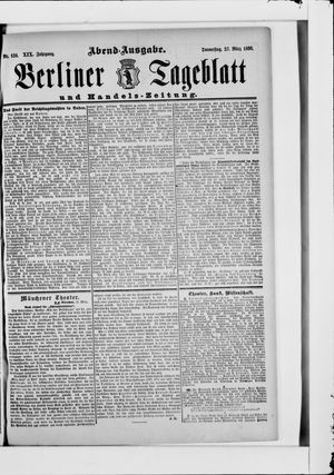 Berliner Tageblatt und Handels-Zeitung on Mar 27, 1890