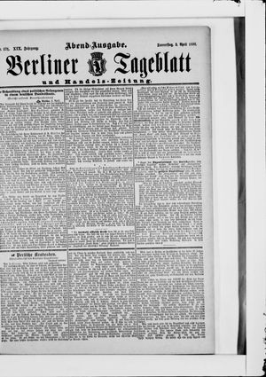 Berliner Tageblatt und Handels-Zeitung vom 03.04.1890