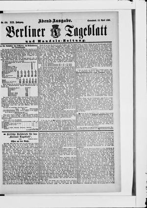 Berliner Tageblatt und Handels-Zeitung vom 12.04.1890