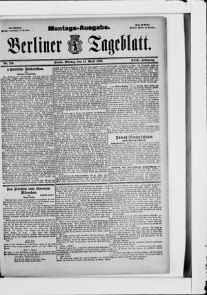 Berliner Tageblatt und Handels-Zeitung vom 14.04.1890