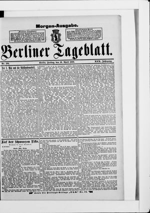 Berliner Tageblatt und Handels-Zeitung on Apr 18, 1890