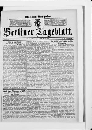 Berliner Tageblatt und Handels-Zeitung vom 23.04.1890