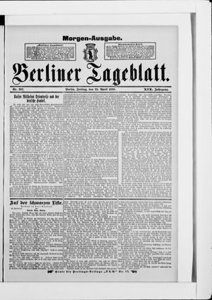 Berliner Tageblatt und Handels-Zeitung on Apr 25, 1890