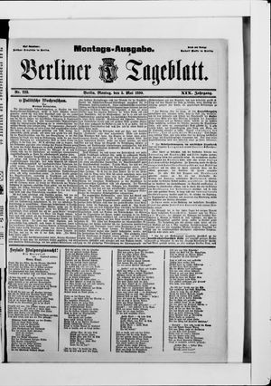 Berliner Tageblatt und Handels-Zeitung on May 5, 1890
