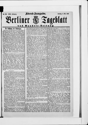 Berliner Tageblatt und Handels-Zeitung on May 6, 1890