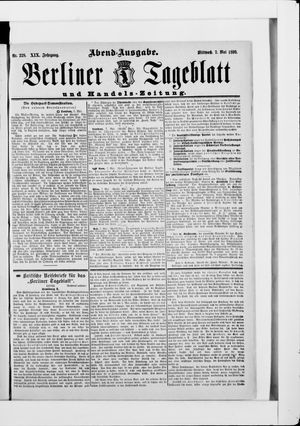 Berliner Tageblatt und Handels-Zeitung on May 7, 1890