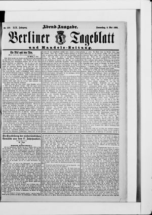 Berliner Tageblatt und Handels-Zeitung on May 8, 1890