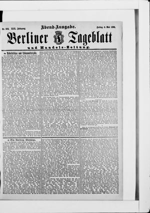 Berliner Tageblatt und Handels-Zeitung on May 9, 1890