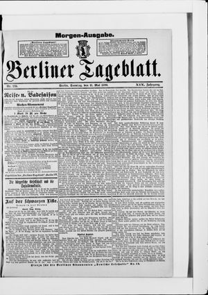 Berliner Tageblatt und Handels-Zeitung on May 11, 1890