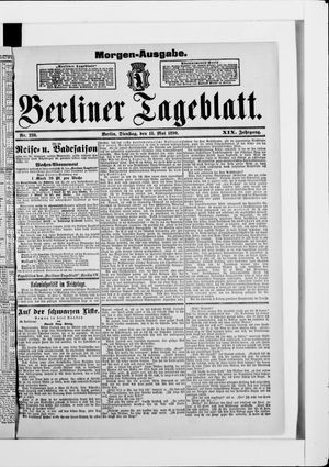 Berliner Tageblatt und Handels-Zeitung on May 13, 1890