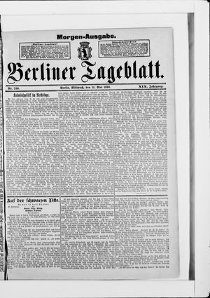 Berliner Tageblatt und Handels-Zeitung on May 14, 1890