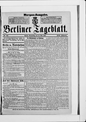 Berliner Tageblatt und Handels-Zeitung on May 15, 1890