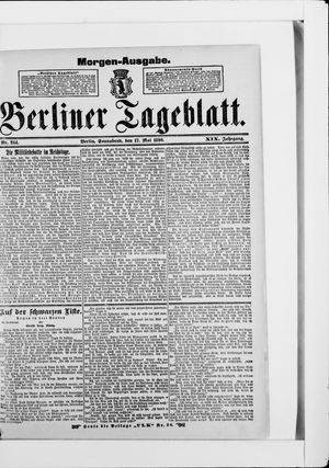 Berliner Tageblatt und Handels-Zeitung vom 17.05.1890