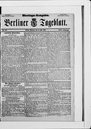 Berliner Tageblatt und Handels-Zeitung vom 19.05.1890