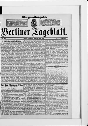 Berliner Tageblatt und Handels-Zeitung on May 20, 1890