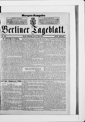 Berliner Tageblatt und Handels-Zeitung on May 21, 1890