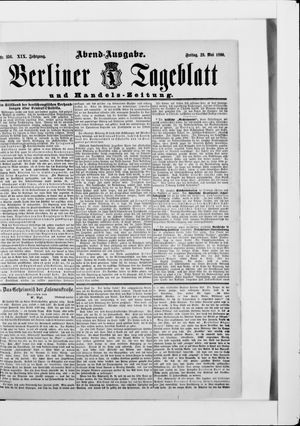 Berliner Tageblatt und Handels-Zeitung vom 23.05.1890