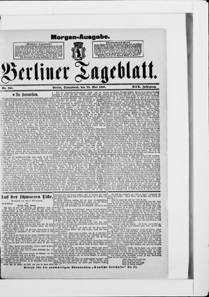 Berliner Tageblatt und Handels-Zeitung on May 24, 1890