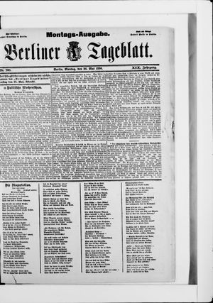 Berliner Tageblatt und Handels-Zeitung vom 26.05.1890