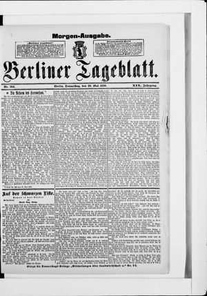 Berliner Tageblatt und Handels-Zeitung vom 29.05.1890