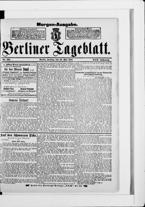 Berliner Tageblatt und Handels-Zeitung vom 30.05.1890