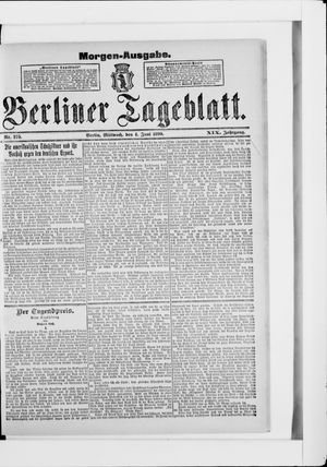 Berliner Tageblatt und Handels-Zeitung on Jun 4, 1890