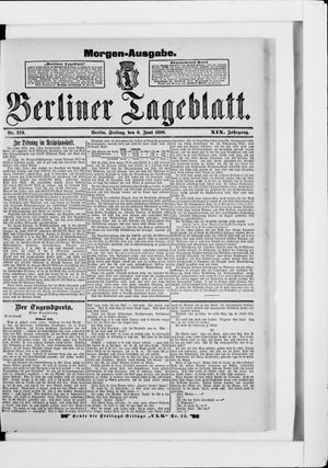 Berliner Tageblatt und Handels-Zeitung on Jun 6, 1890