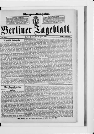 Berliner Tageblatt und Handels-Zeitung vom 13.06.1890