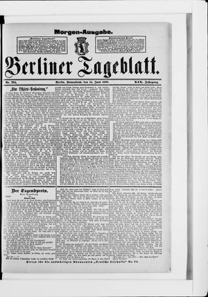 Berliner Tageblatt und Handels-Zeitung on Jun 14, 1890
