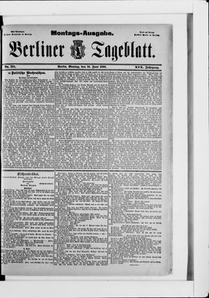 Berliner Tageblatt und Handels-Zeitung vom 16.06.1890