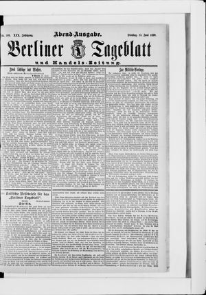 Berliner Tageblatt und Handels-Zeitung on Jun 17, 1890