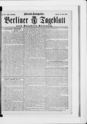 Berliner Tageblatt und Handels-Zeitung vom 20.06.1890
