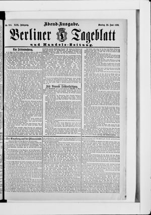 Berliner Tageblatt und Handels-Zeitung vom 23.06.1890
