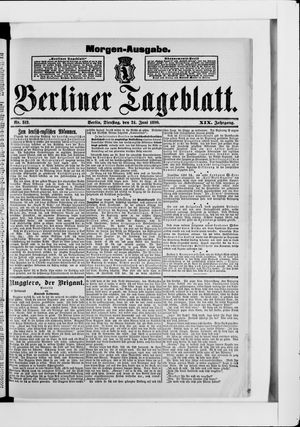 Berliner Tageblatt und Handels-Zeitung vom 24.06.1890