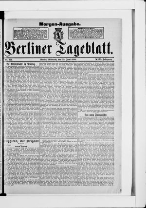 Berliner Tageblatt und Handels-Zeitung vom 25.06.1890