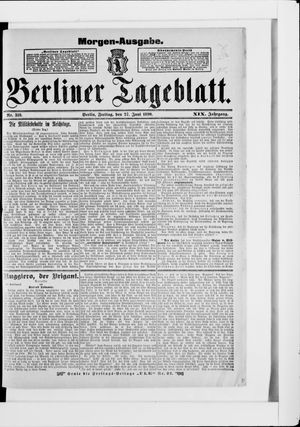 Berliner Tageblatt und Handels-Zeitung vom 27.06.1890