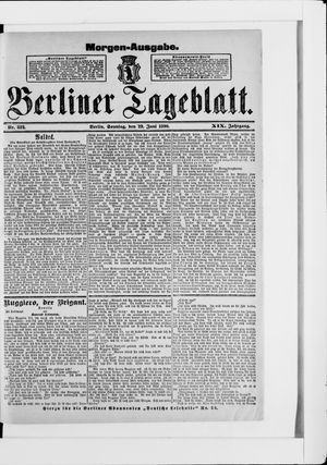 Berliner Tageblatt und Handels-Zeitung vom 29.06.1890