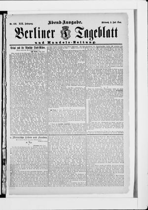 Berliner Tageblatt und Handels-Zeitung on Jul 2, 1890