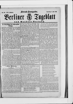 Berliner Tageblatt und Handels-Zeitung vom 03.07.1890