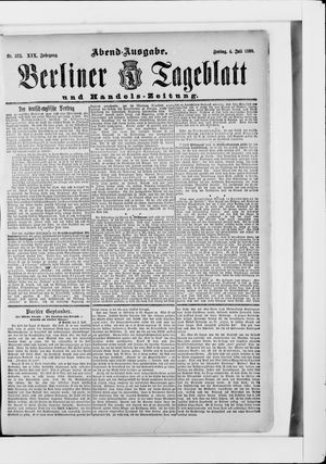 Berliner Tageblatt und Handels-Zeitung vom 04.07.1890