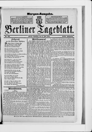 Berliner Tageblatt und Handels-Zeitung vom 06.07.1890