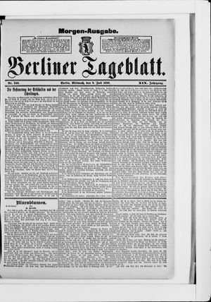 Berliner Tageblatt und Handels-Zeitung vom 09.07.1890