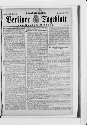 Berliner Tageblatt und Handels-Zeitung vom 11.07.1890